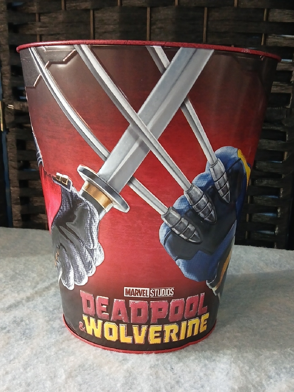Regal Cinemas Marvel Studios Deadpool & Wolverine Metal Popcorn Bucket